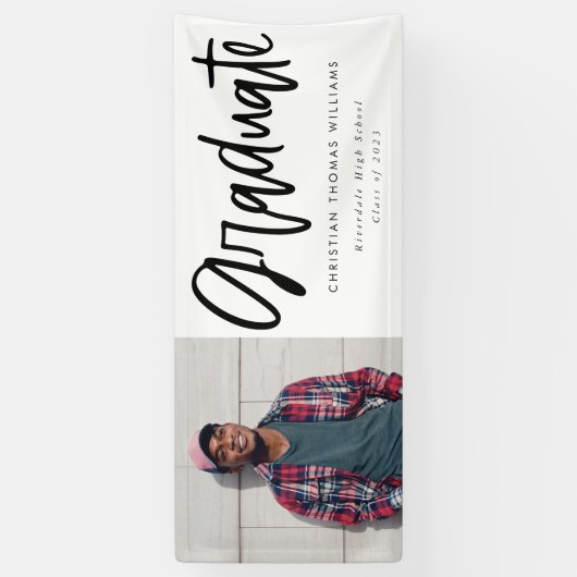 Moderne Afstuderen scriptfoto Spandoek (Verticaal)