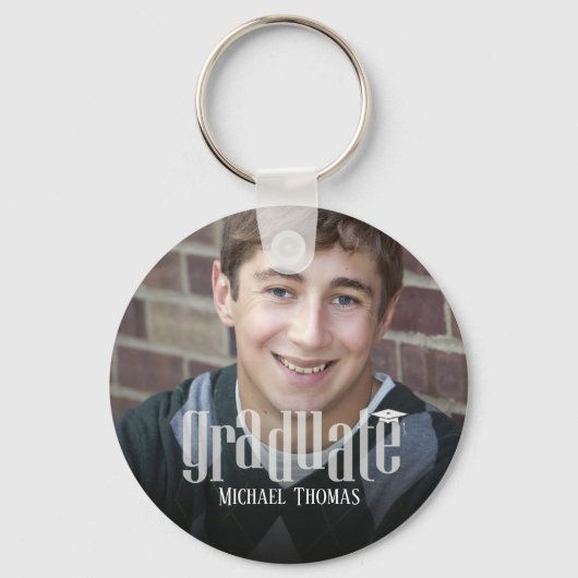 Moderne Afstuderen Sjabloon voor het bewaren van f Sleutelhanger (Voorkant)