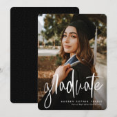 Moderne, afstuderen, stijlvolle afstuderen aankond (Voorkant / Achterkant)