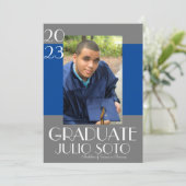 Moderne Afstuderen Typografie 2023 Foto Kaart (Staand voorkant)