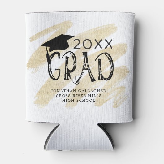 Moderne Afstuderen Typografie AFSTUDEERDER Aangepa Blikjeskoeler (Voorkant)