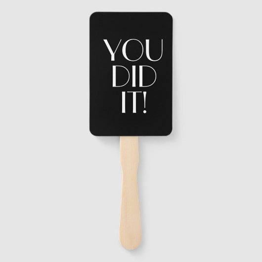 Moderne Afstuderen Typografie Script Collage Foto Handwaaier (Achterkant)