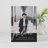 Moderne Afstuderen Uitnodiging 2025, Afstuderen (Staand voorkant)