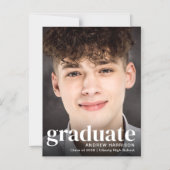 Moderne Afstuderen van de Foto Magnetische Aankond Uitnodiging (Voorkant)