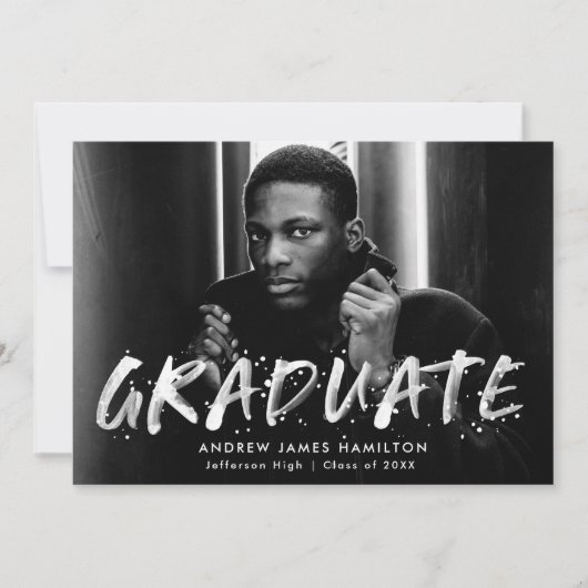 Moderne Afstuderen van de Foto van de Foto van de  Aankondiging (Voorkant)