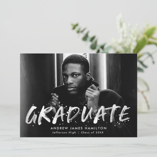 Moderne Afstuderen van de Foto van de Foto van de  Aankondiging (Staand voorkant)