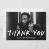 Moderne Afstuderen van de Foto van de Foto van de  Bedankkaart (Voorkant)