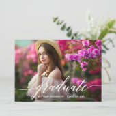 Moderne Afstuderen van de Foto van het Manuscript  Aankondiging (Staand voorkant)