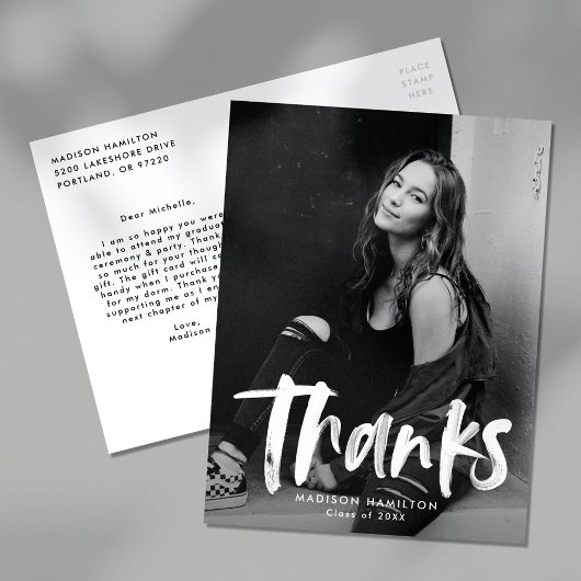 Moderne Afstuderen van de Foto van het Manuscript  Briefkaart