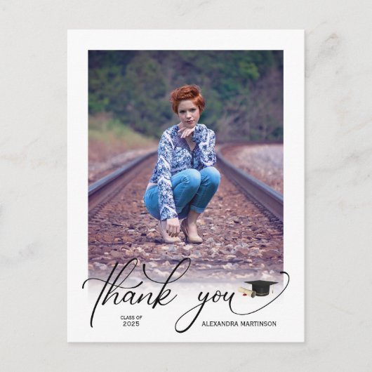 Moderne Afstuderen van de Foto van het Manuscript Briefkaart (Voorkant)