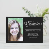 Moderne Afstuderen van de Foto {Zwart en Wit} Aankondiging (Staand voorkant)