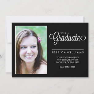 Moderne Afstuderen van de Foto {Zwart en Wit} Aankondiging