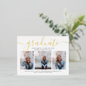 Moderne Afstuderen van de Kalligrafie van het Manu Folie Feestdagen Briefkaart (Staand Voorkant)