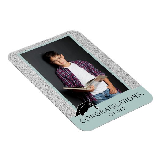 Moderne Afstuderen van felicitaties  Foto Magneet (Rechterzijde)