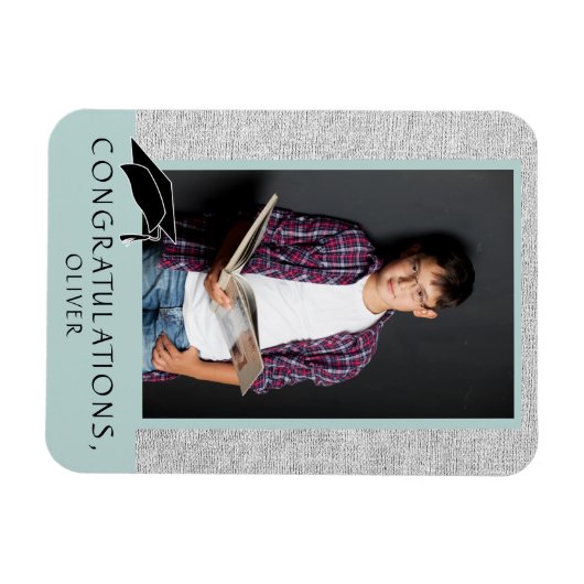 Moderne Afstuderen van felicitaties  Foto Magneet (Horizontaal)