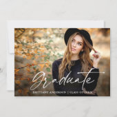 Moderne Afstuderen van het Manuscript van de Foto  Aankondiging (Voorkant)