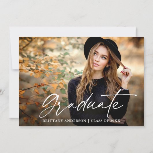 Moderne Afstuderen van het Manuscript van de Foto  Aankondiging (Voorkant)