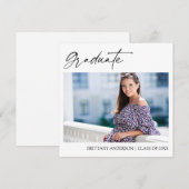 Moderne Afstuderen van het Manuscript van de Foto Aankondiging (Voorkant / Achterkant)