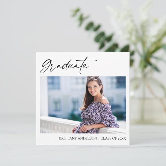 Moderne Afstuderen van het Manuscript van de Foto  Aankondiging (Staand voorkant)