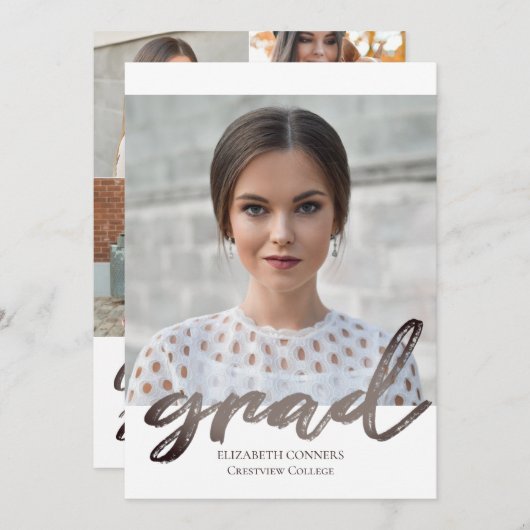 Moderne Afstuderen van het Manuscript van het Afst Kaart (Voorkant / Achterkant)