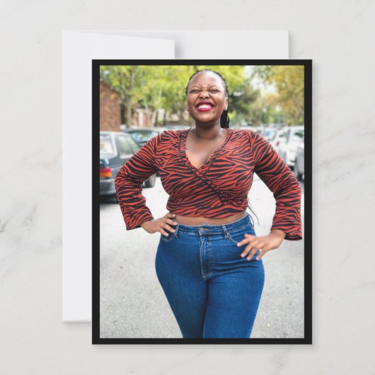 Moderne Afstuderen van het Net van het Kollage van Bedankkaart (Achterkant)