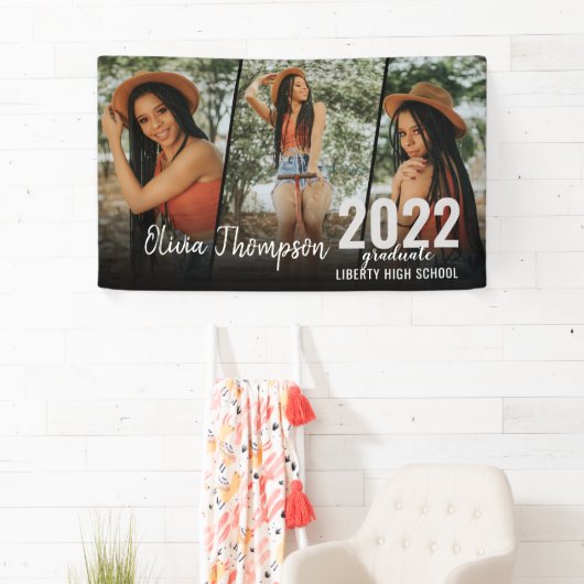 Moderne Afstuderen van het Zwart  van de Foto van  Spandoek (Insitu)