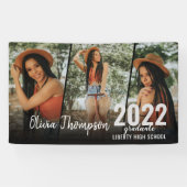 Moderne Afstuderen van het Zwart  van de Foto van  Spandoek (Horizontaal)