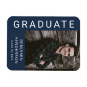 Moderne Afstuderen van Navy Boy van 2023 Magneet (Horizontaal)