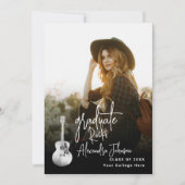 Moderne Afstuderen Vertical Photo Graduation Party Kaart (Voorkant)