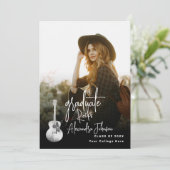 Moderne Afstuderen Vertical Photo Graduation Party Kaart (Staand voorkant)