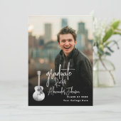 Moderne Afstuderen Vertical Photo Graduation Party Kaart (Staand voorkant)