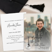 Moderne Afstuderen Vertical Photo Graduation Party Kaart