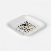 Moderne Afstuderen voegt de Kleuren van de Douane  Papieren Bordje (Gebogen)