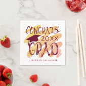 Moderne Afstuderen voegt de Kleuren van de Douane Servet (Insitu)