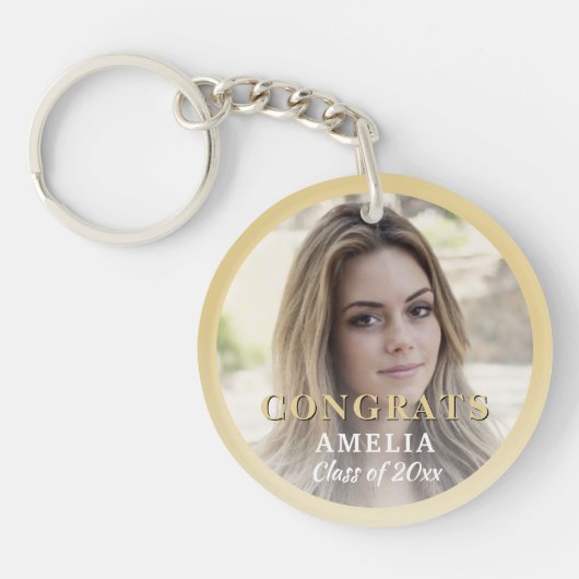 Moderne Afstuderen Volledige foto Sleutelhanger (Voorkant)