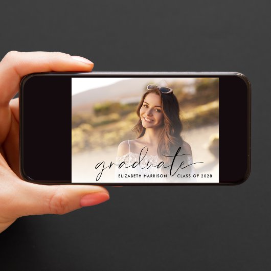 Moderne Afstuderen voor bestreken script Aankondiging