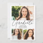 Moderne afstuderen voor collage van foto's in zwar aankondiging (Voorkant)