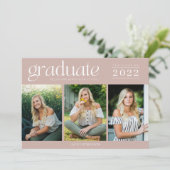 Moderne Afstuderen voor drie foto's op de middelba (Staand voorkant)