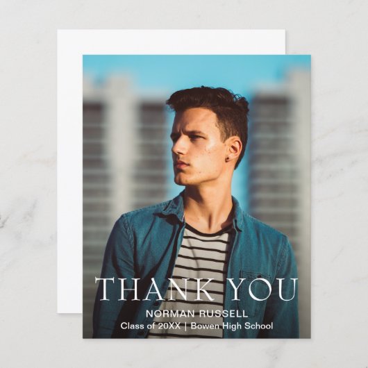 Moderne Afstuderen voor fotobudget Hartelijk dank (Voorkant / Achterkant)