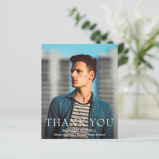 Moderne Afstuderen voor fotobudget Hartelijk dank (Staand voorkant)