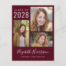 Moderne Afstuderen voor fotocollage Burgundy