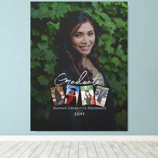 Moderne Afstuderen voor fotocollage Canvas Afdruk (Insitu (Houten vloer))