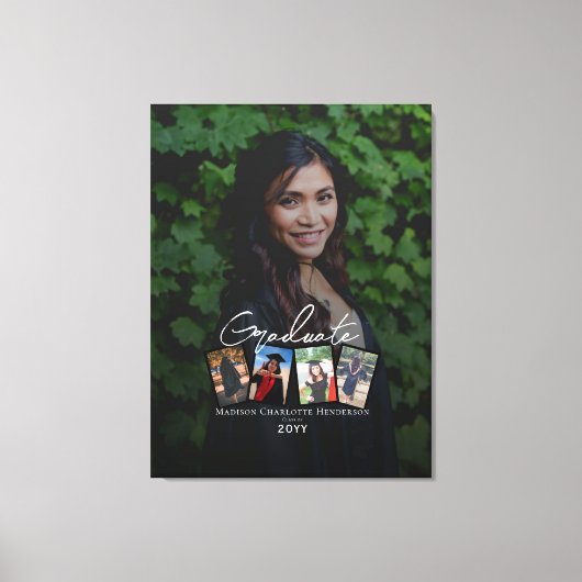 Moderne Afstuderen voor fotocollage Canvas Afdruk (Voorkant)
