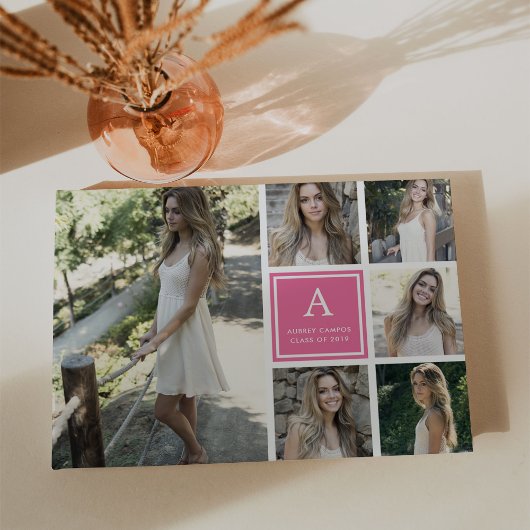 Moderne Afstuderen voor fotocollage en monogram Gastenboek