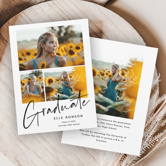 Moderne Afstuderen voor het verzamelen van foto's  Aankondiging