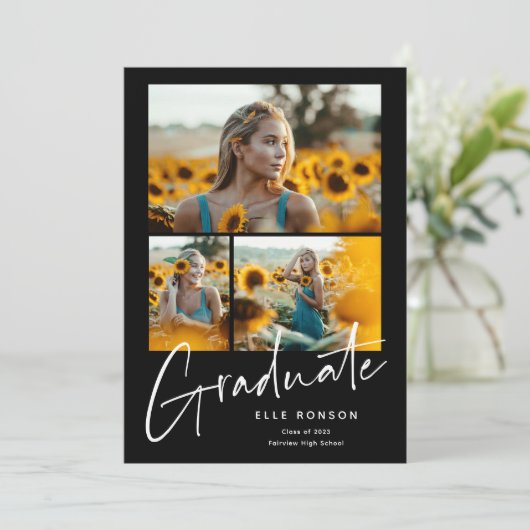 Moderne Afstuderen voor het verzamelen van foto's Aankondiging (Staand voorkant)