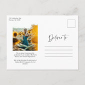 Moderne Afstuderen voor het verzamelen van foto's  Aankondigingskaart (Achterkant)