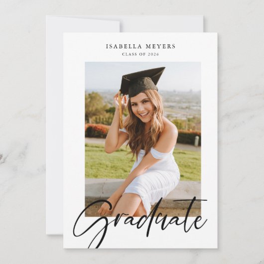 Moderne Afstuderen voor het verzamelen van foto's  Kaart (Voorkant)