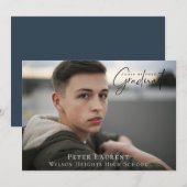 Moderne Afstuderen voor kalligrafie Foto Aankondiging (Voorkant / Achterkant)