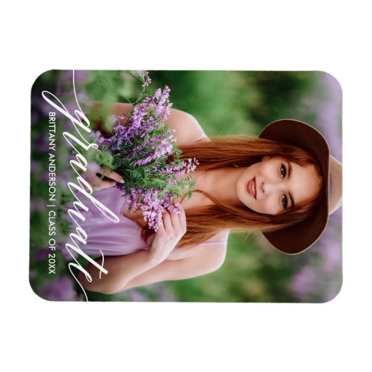 Moderne Afstuderen voor kalligrafie Foto Magneet (Horizontaal)